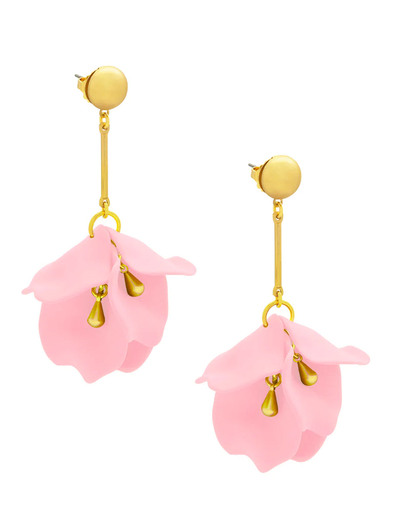 Zenzii Lily Drop Earring - Pink