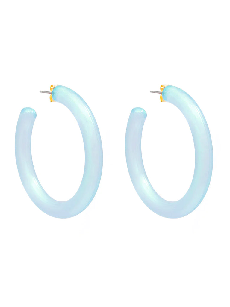 Zenzii Iridescent Hoop Earring - Blue