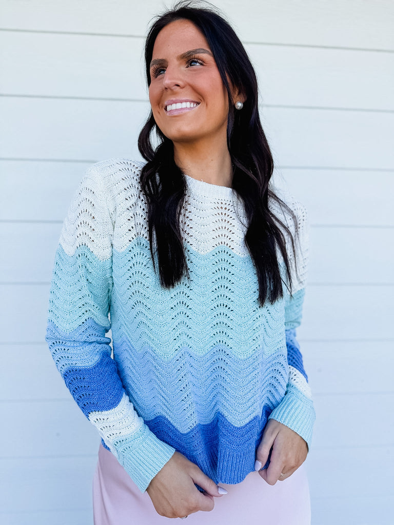 Six Fifty Ariella Scalloped Crochet Sweater