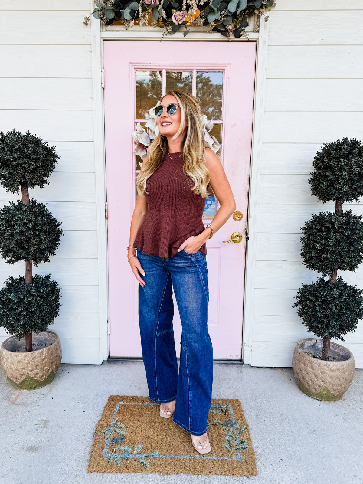 Risen Slouchy Barrel Twisted Seam Detail Jeans - Dark