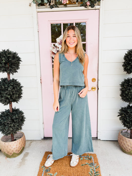 Z Supply Sloane V-Neck Top - Emerald Cove