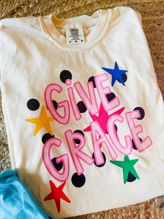 Give Grace Graphic Tee - Ivory