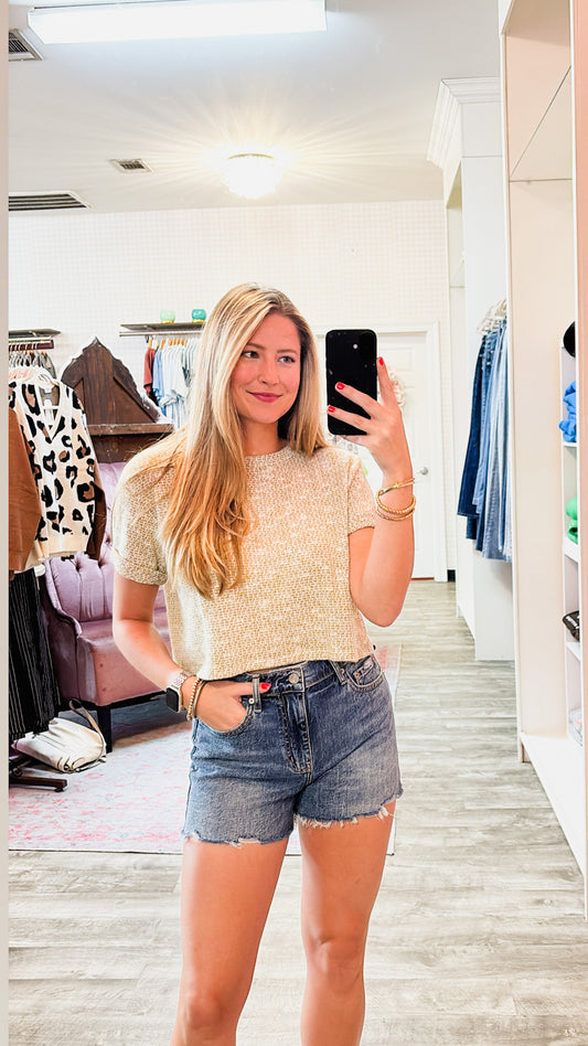 Billie Short Sleeve Top - Olive