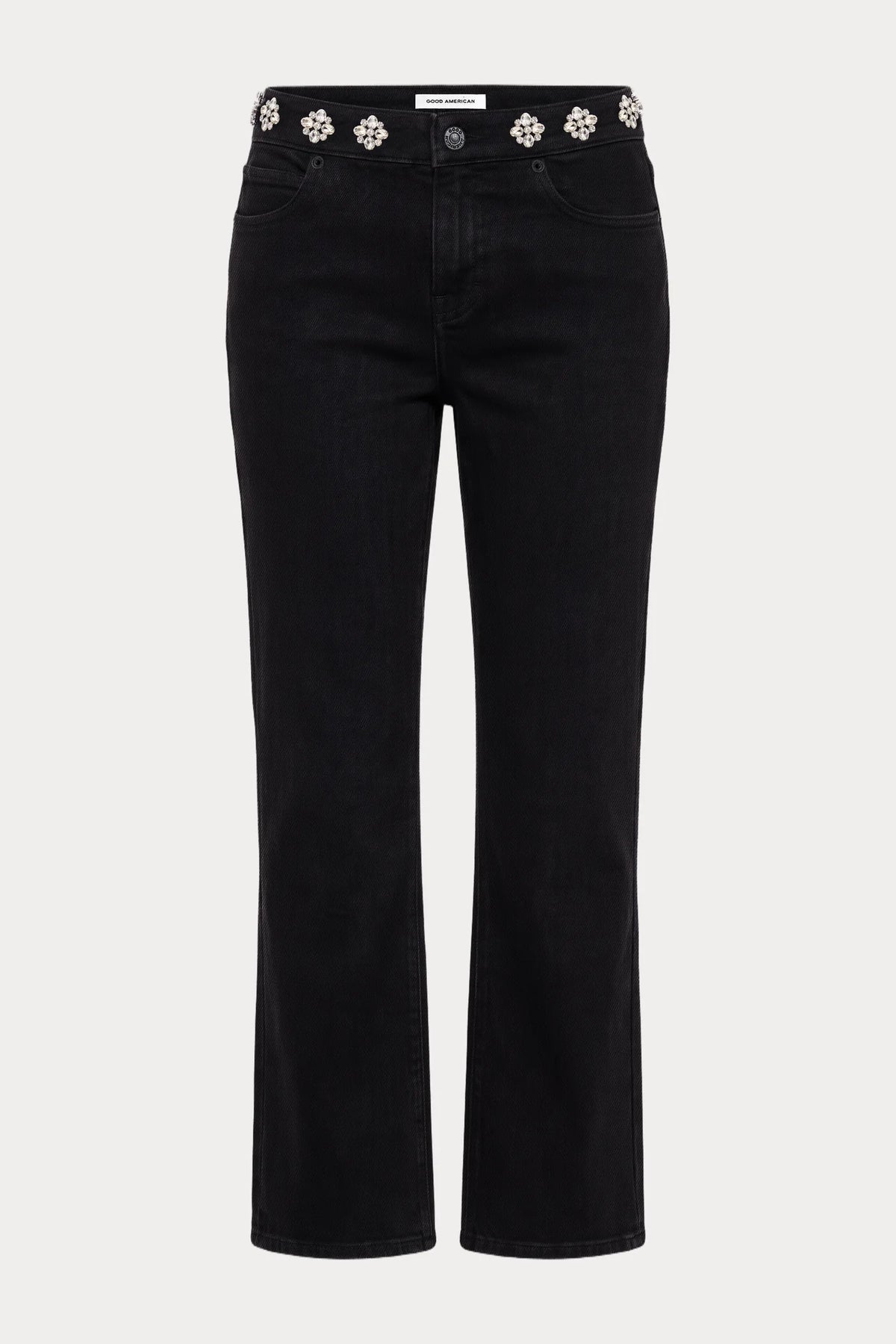 Good American Embellished Good Low Rise Bootcut Jean - Black