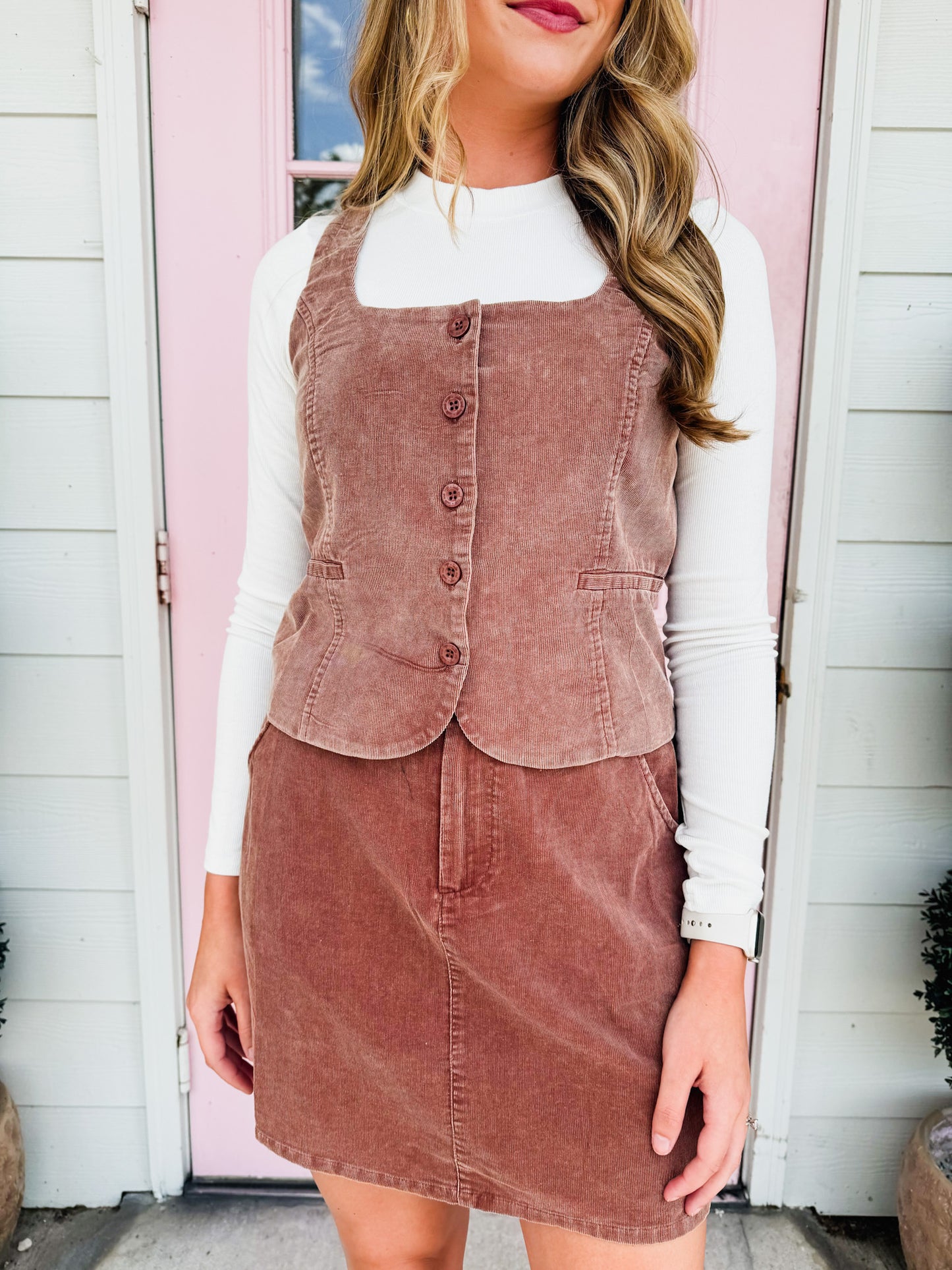 Get Like This Mini Skirt - Washed Brown