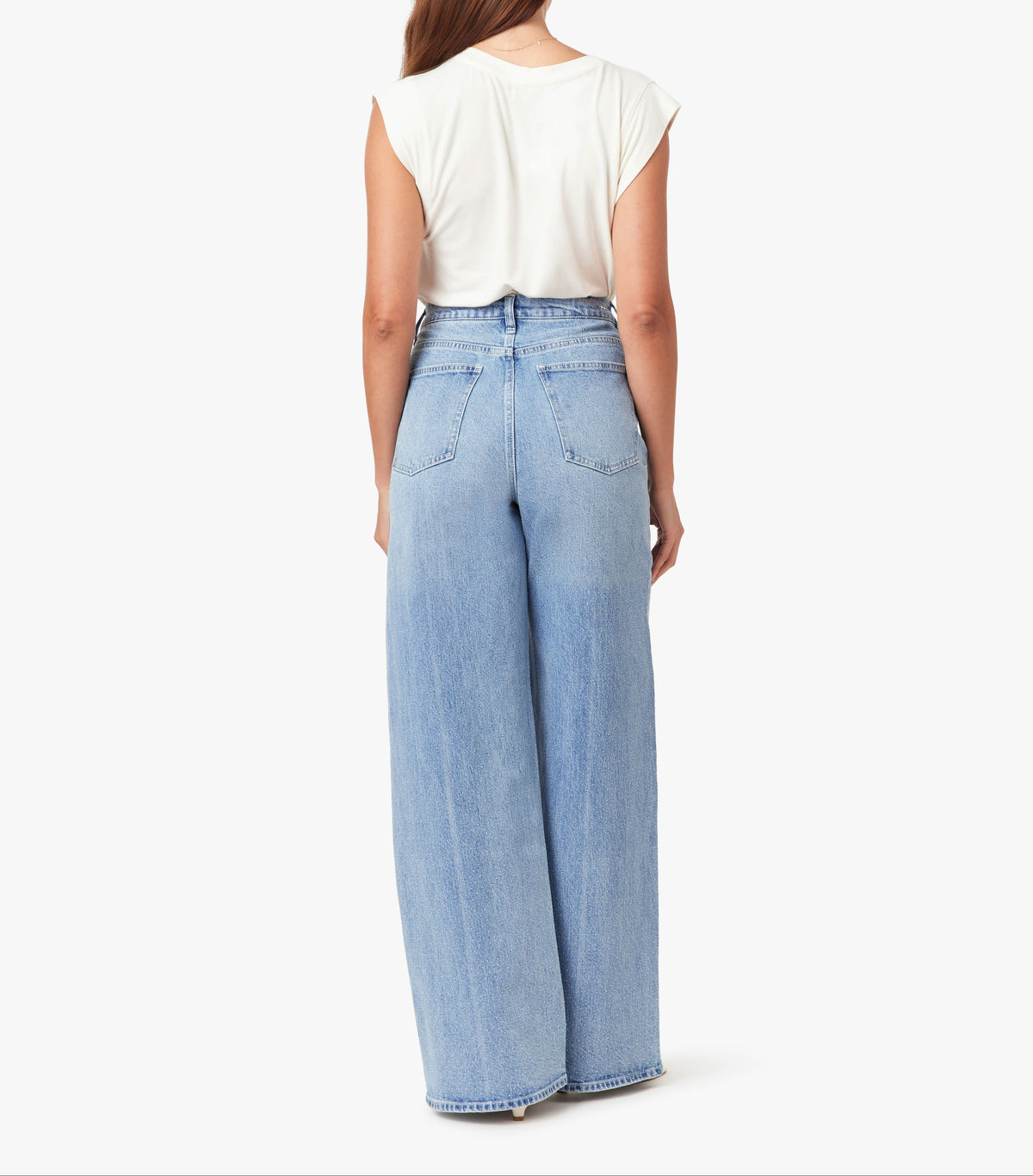 Habitual Gemma Micro Stud Wide Leg Slouch - Blue Bell