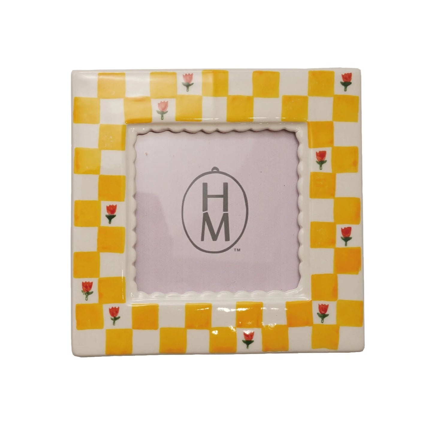Hazel Mazel Stoneware Photo Frame with Pattern