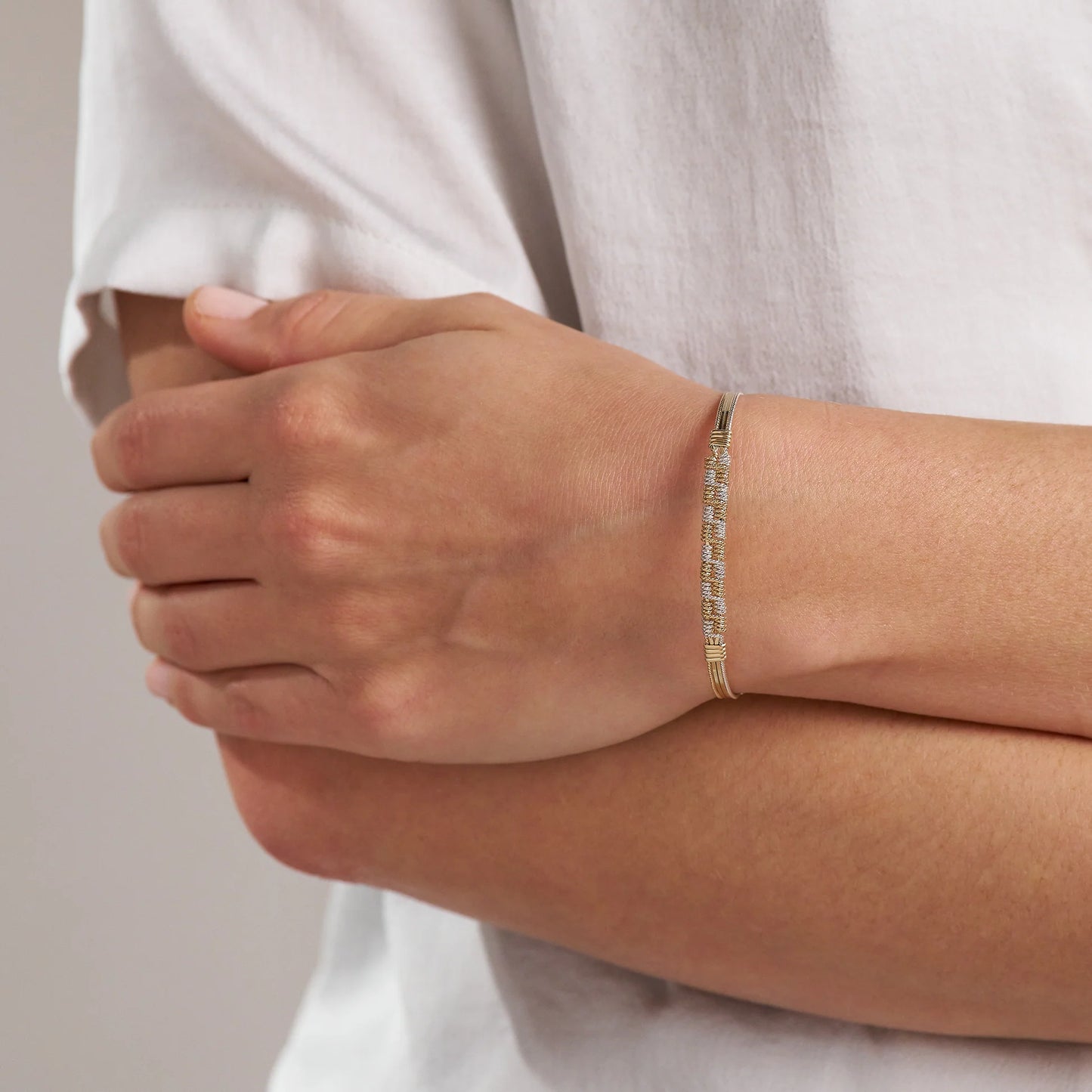 Heart and Soul Bracelet - 14K Gold Artist Wire and Silver