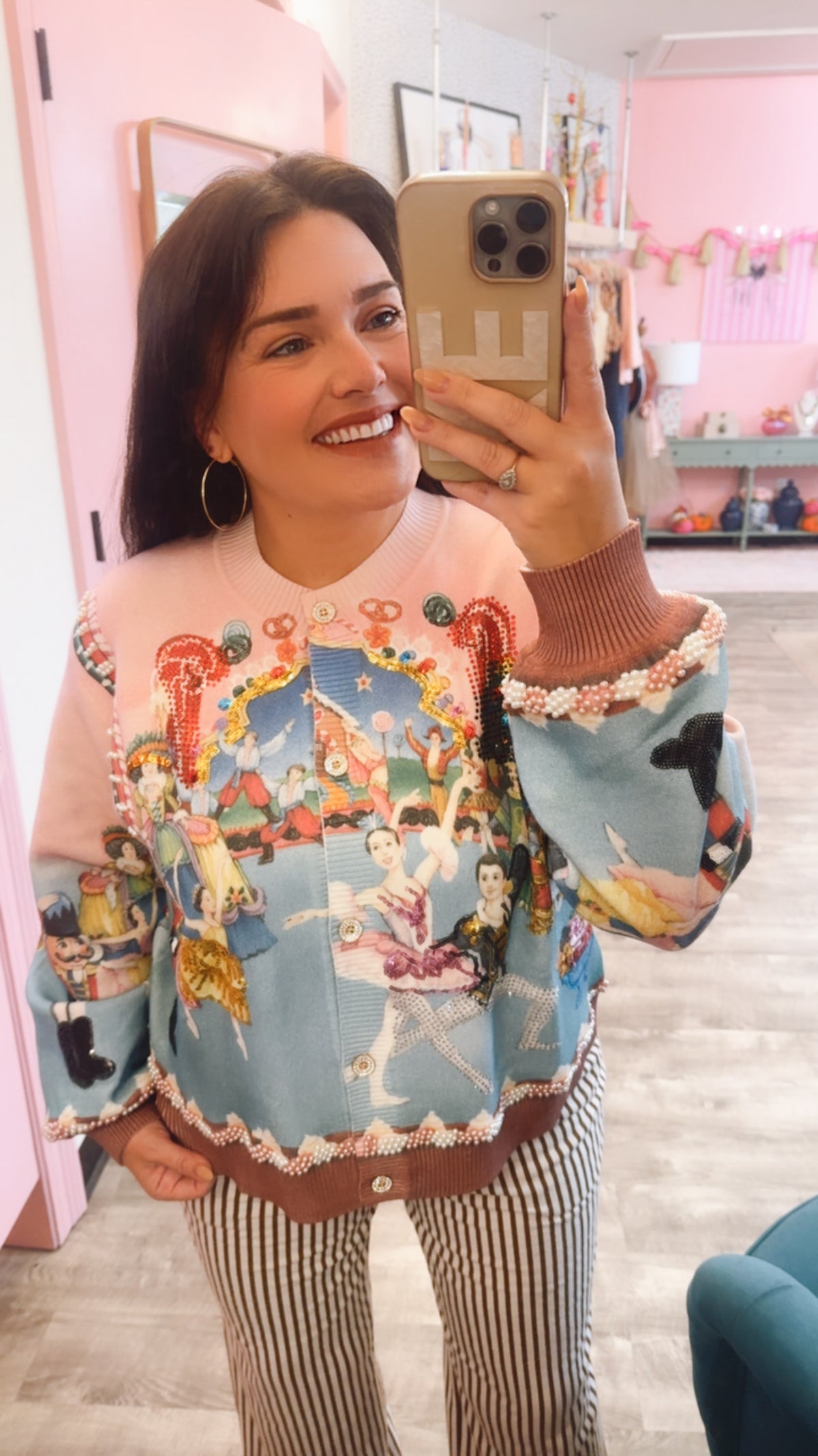 Queen of Sparkles Multi Nutcracker Ballet Scene Cardigan
