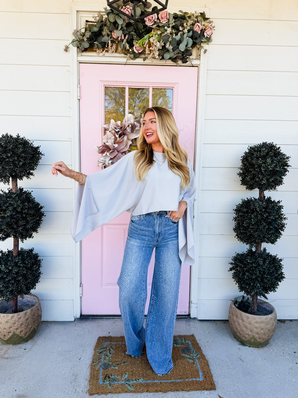 Silver Wishes Cropped Top — Silver