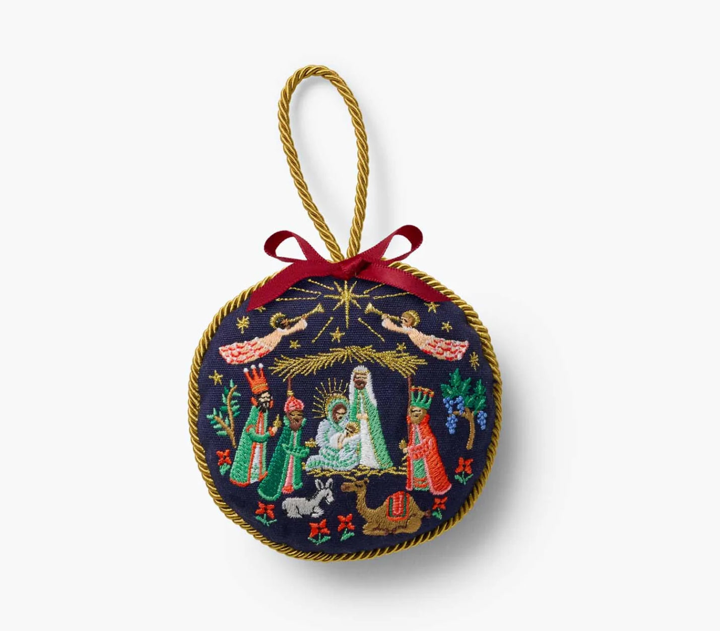 Rifle Paper Co. Nativity Embroidered Ornament