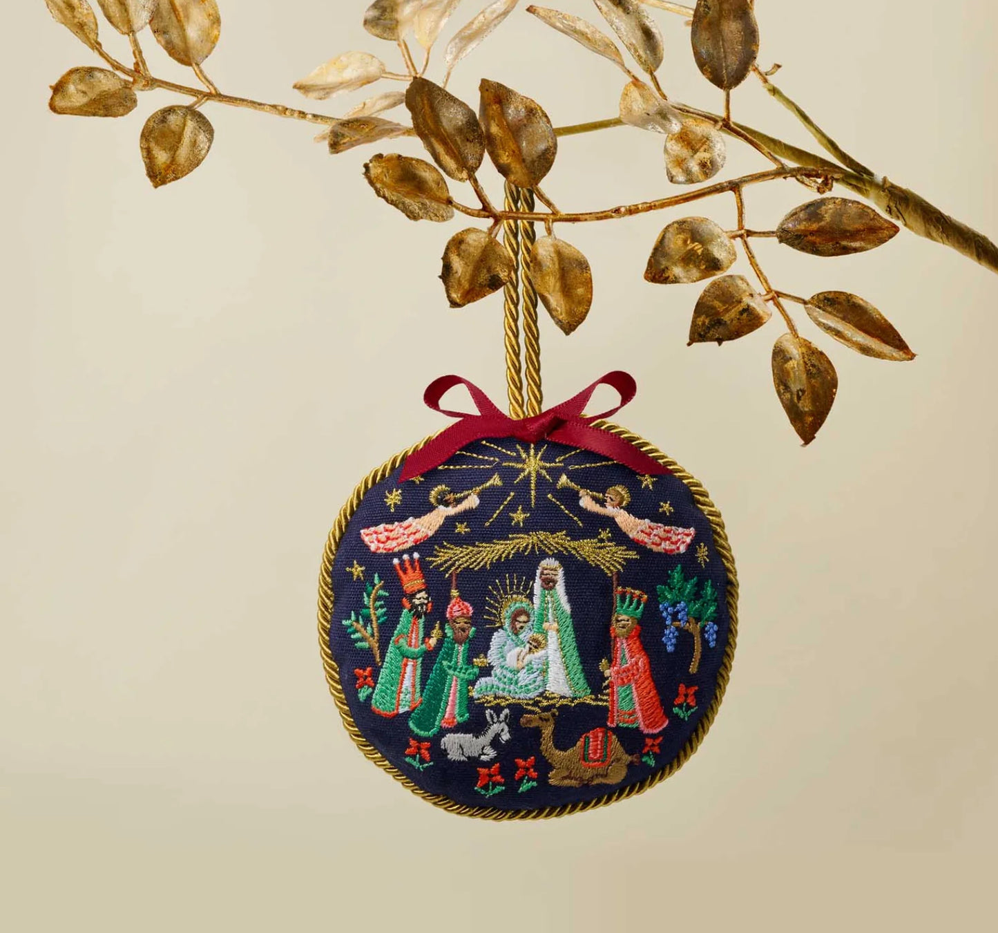 Rifle Paper Co. Nativity Embroidered Ornament