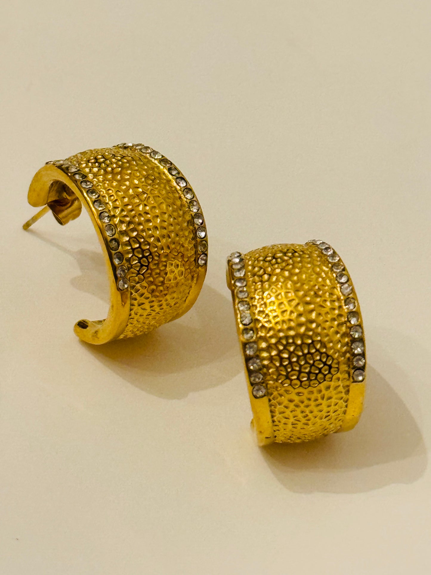 Shelby Gold Textured Hoops