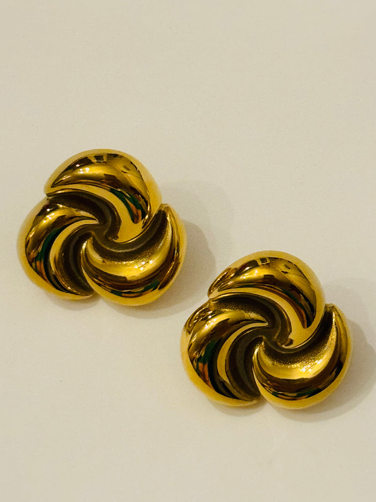 Dorothy Spiral Gold Studs