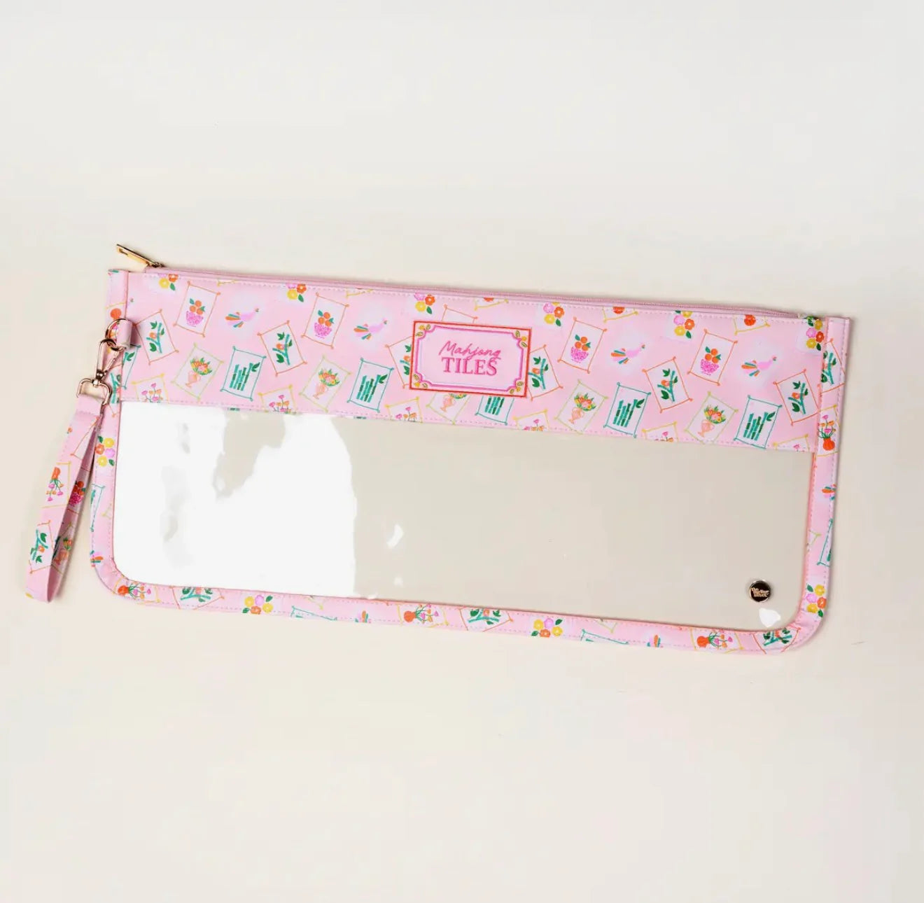 Mahjong Tile Keeper Pouch - It's Mahj Time Pink