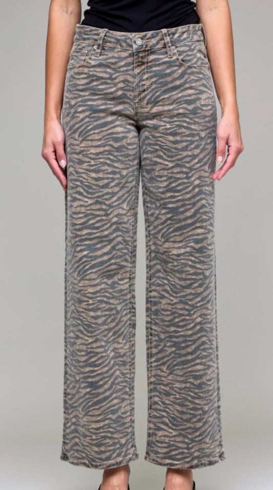 Hidden Logan High Rise Dad Jean - Tiger