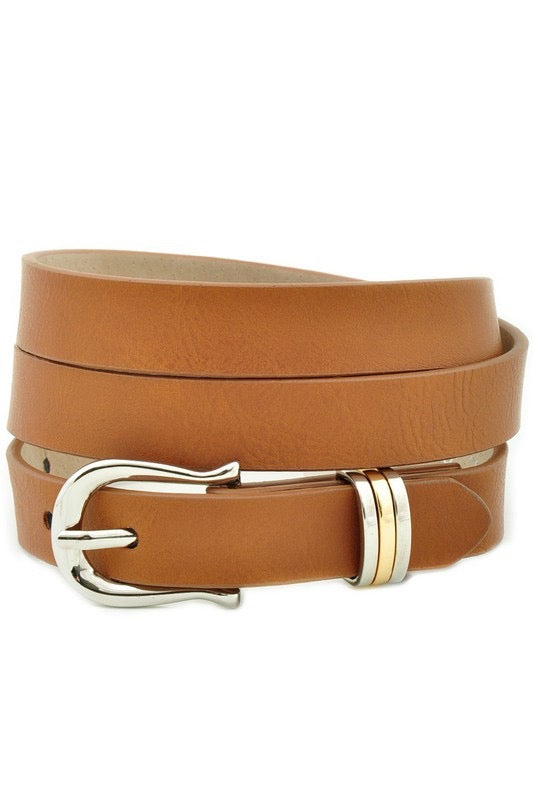 Classic Skinny Belt With Triple Loops
