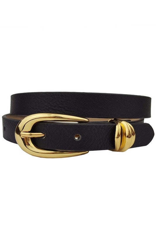 Classic Basic Gold Buckle Belt