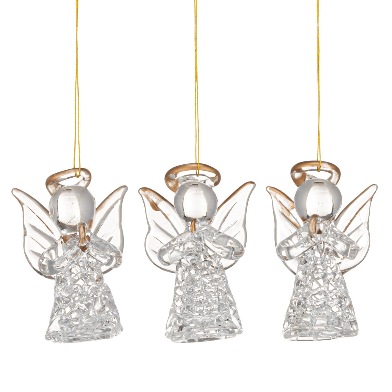 Acrylic Angel Ornaments in Box Set of 3