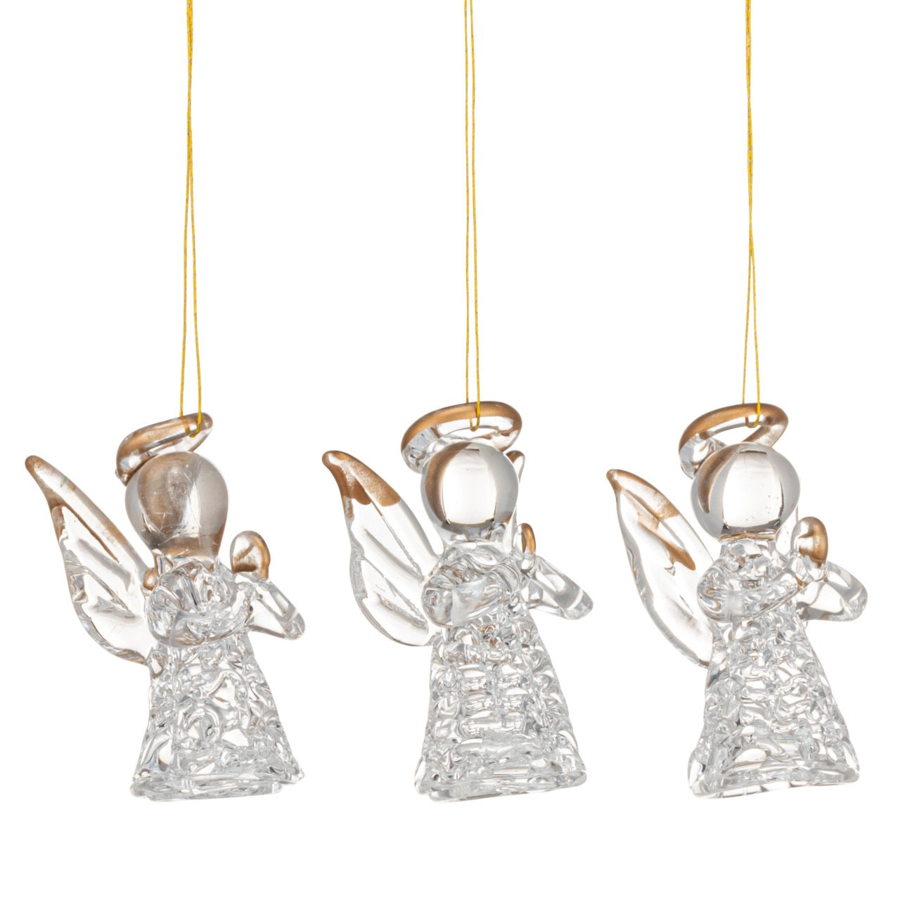 Acrylic Angel Ornaments in Box Set of 3