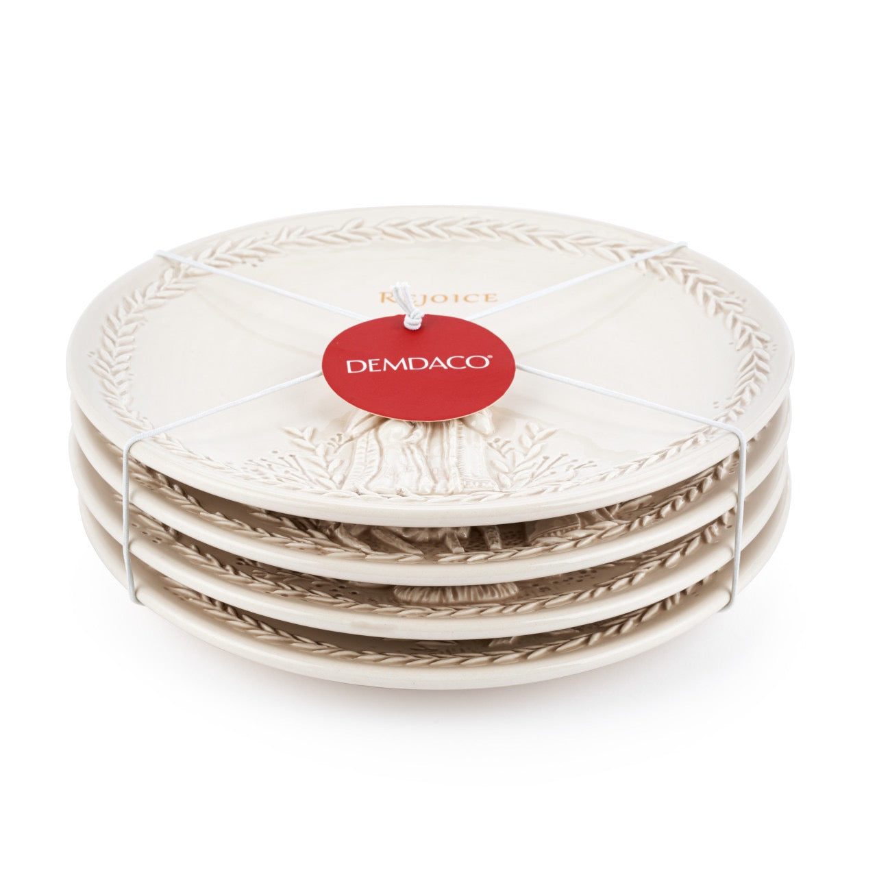 Christmas Journey Ceramic Nativity Appetizer Plates Set of 4