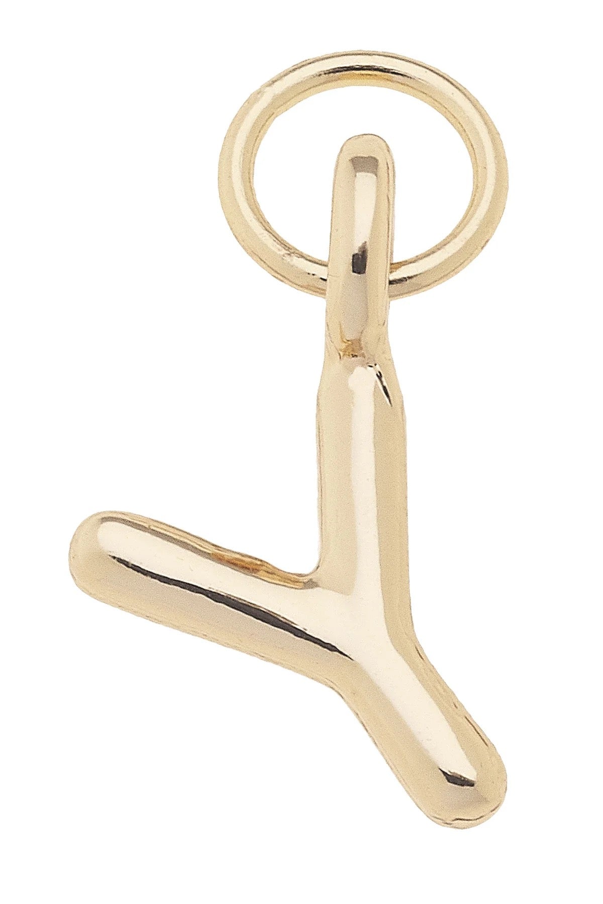 Mini Initial Charm "Y" In Shiny Gold
