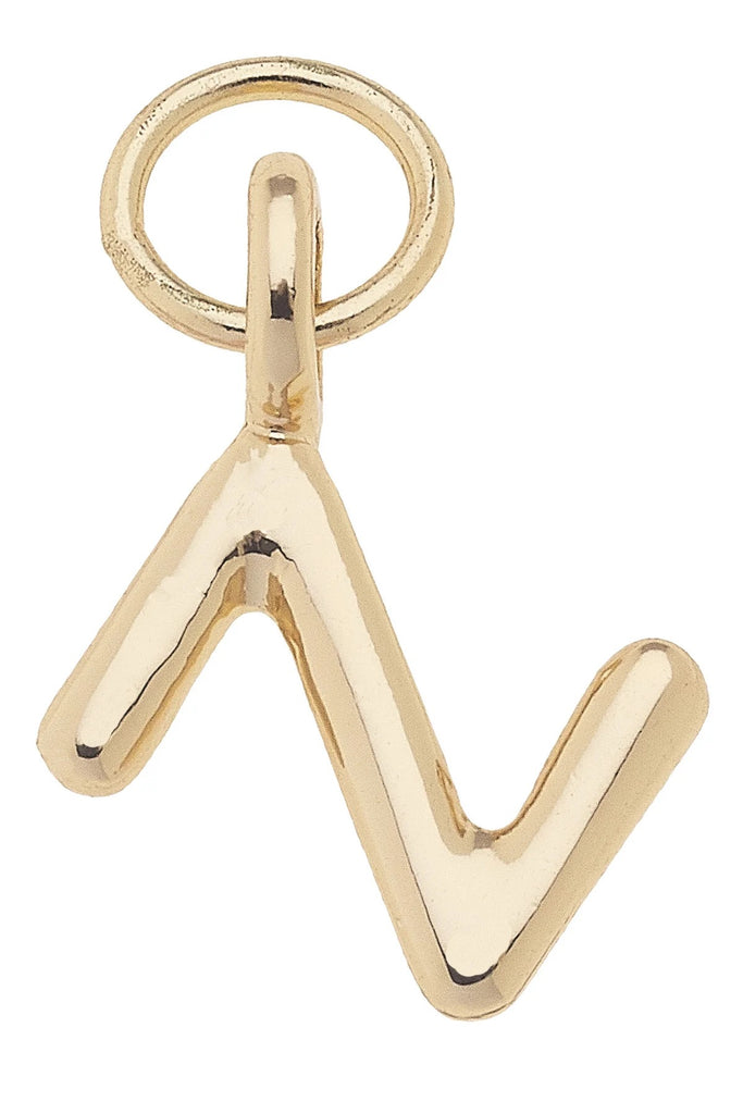 Mini Initial Charm "Z" In Shiny Gold