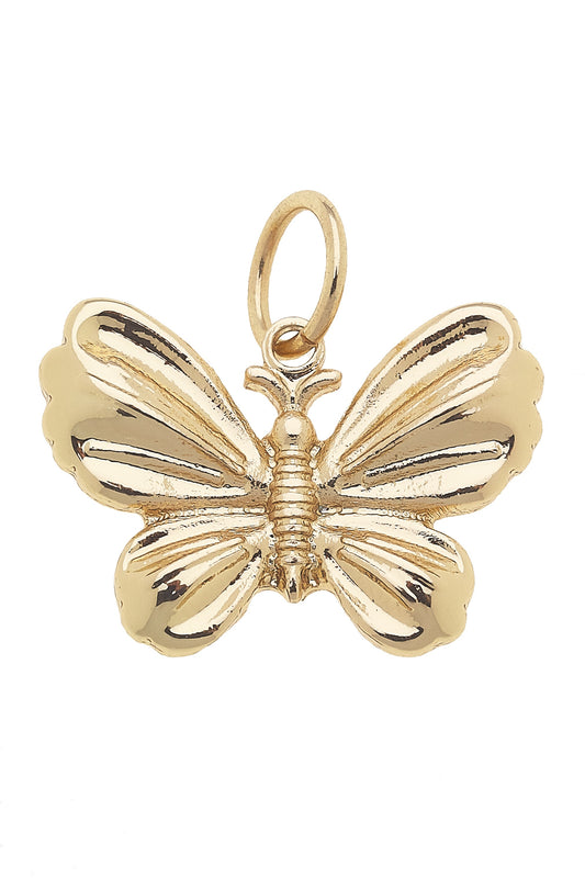 Butterfly Charm in Shiny Gold