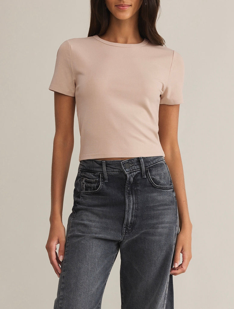 Z Supply Second Skin Crew Top - Parchment