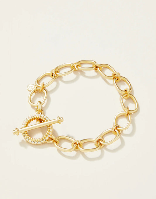 Cristal Aura Toggle Bracelet White Opal by Spartina 449