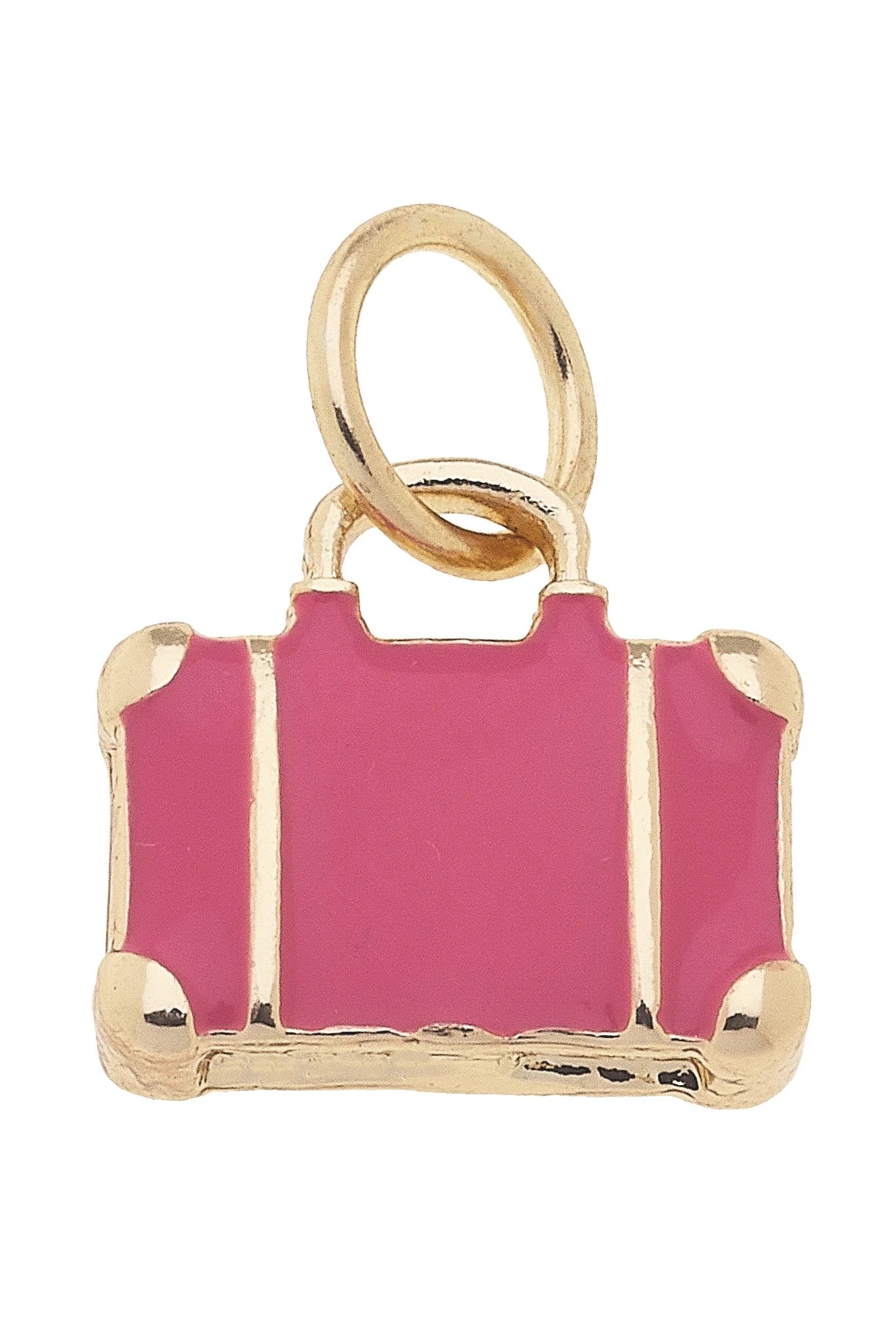 Suitcase Charm In Fuchsia