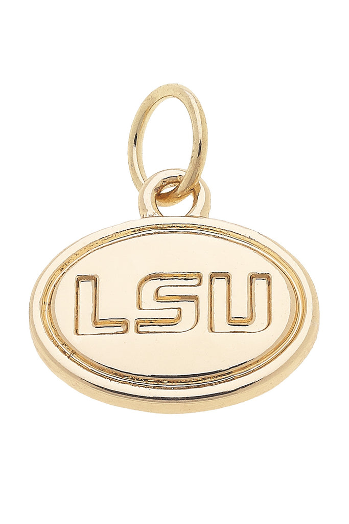 LSU Tigers Shiny Gold Logo Charm