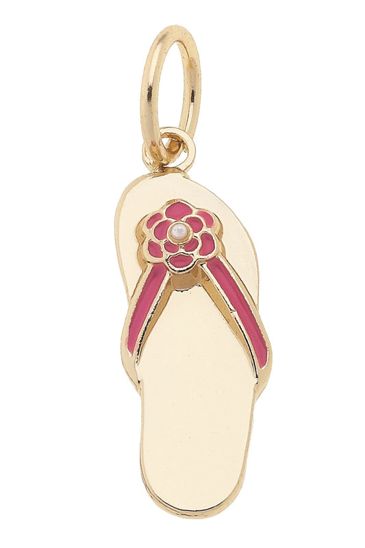 Flip Flop Charm In Shiny Gold