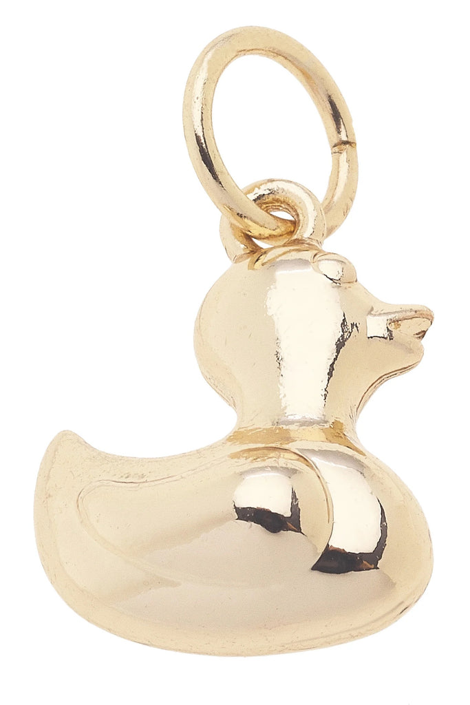 Rubber Ducky Charm In Shiny Gold