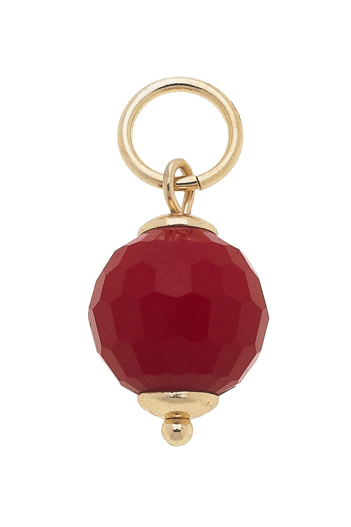 Resin Bead Charm in Red