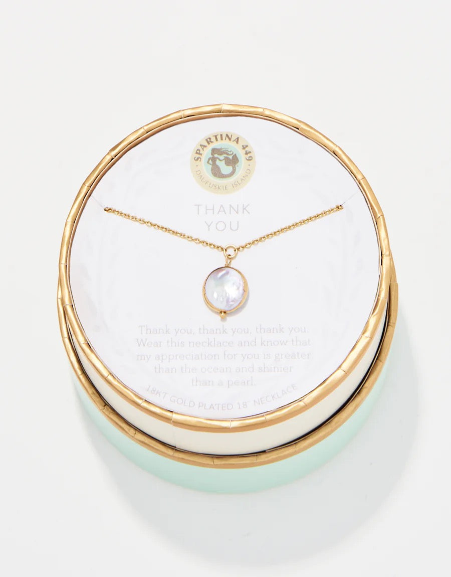 Sea La Vie Necklace Thank You/Coin by Spartina 449