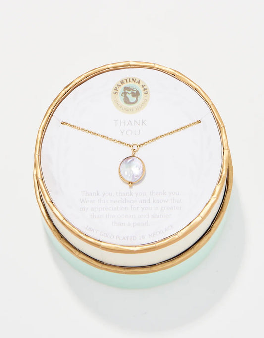 Sea La Vie Necklace Thank You/Coin by Spartina 449