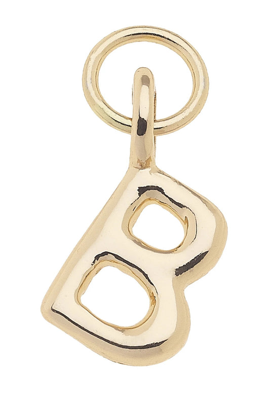 Mini Initial Charm "B" In Shiny Gold
