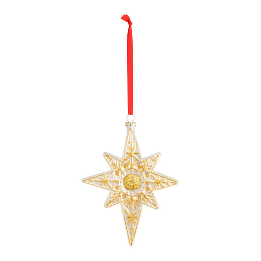 Holiday Blown Glass Star of Bethlehem Nativity Ornament