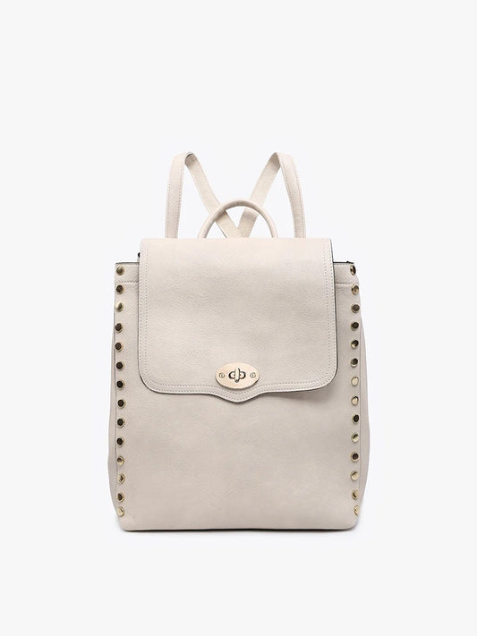 Jen & Co Bex Distressed Backpack - Greige