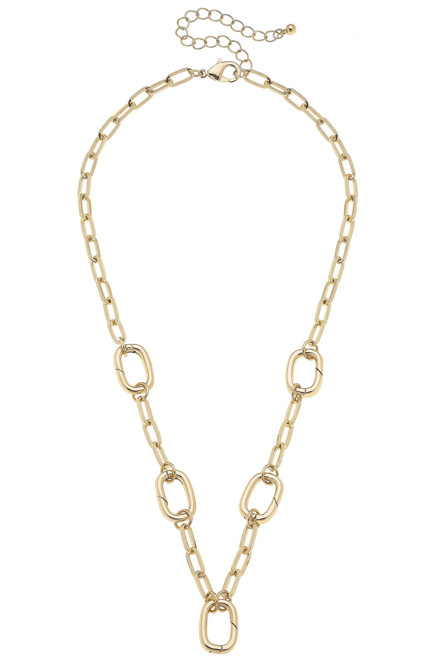 Avery Multi-Charm Collector Necklace Base in Shiny Gold