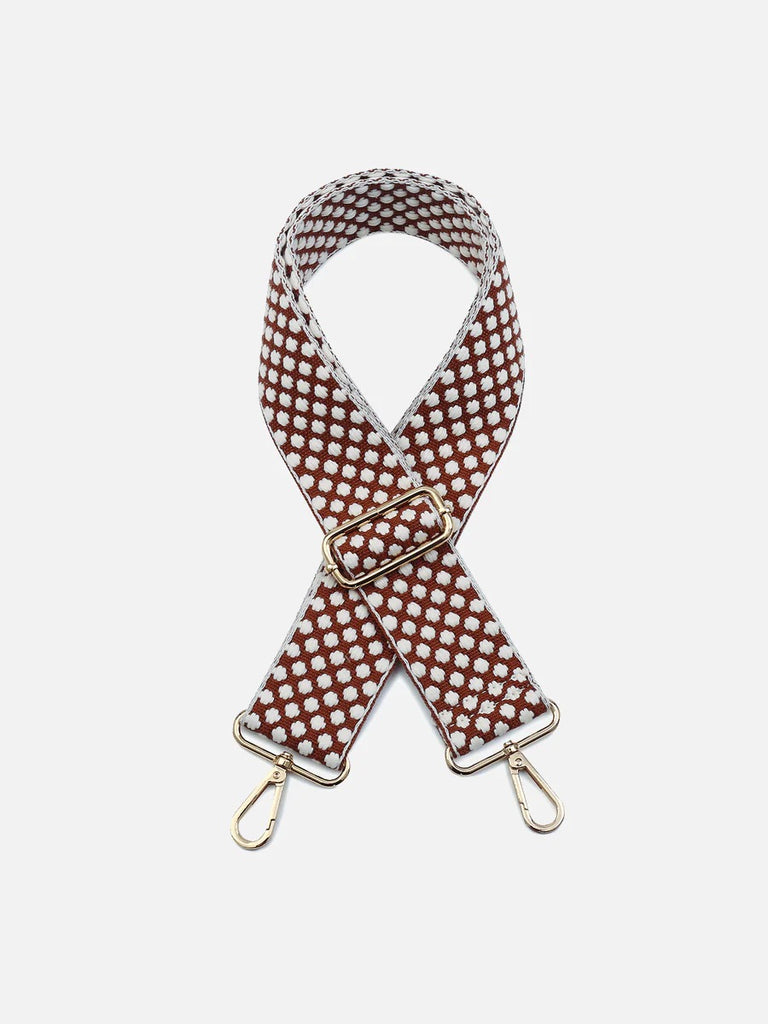 Jen & Co Dotted Guitar Strap - Brown