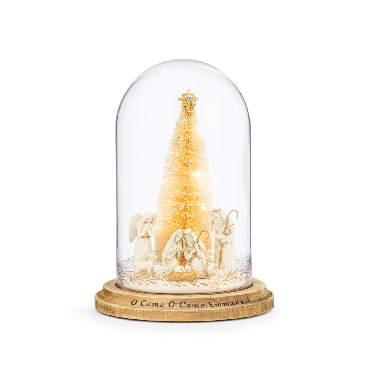 O' Come Emmanuel Nativity Light Up Cloche
