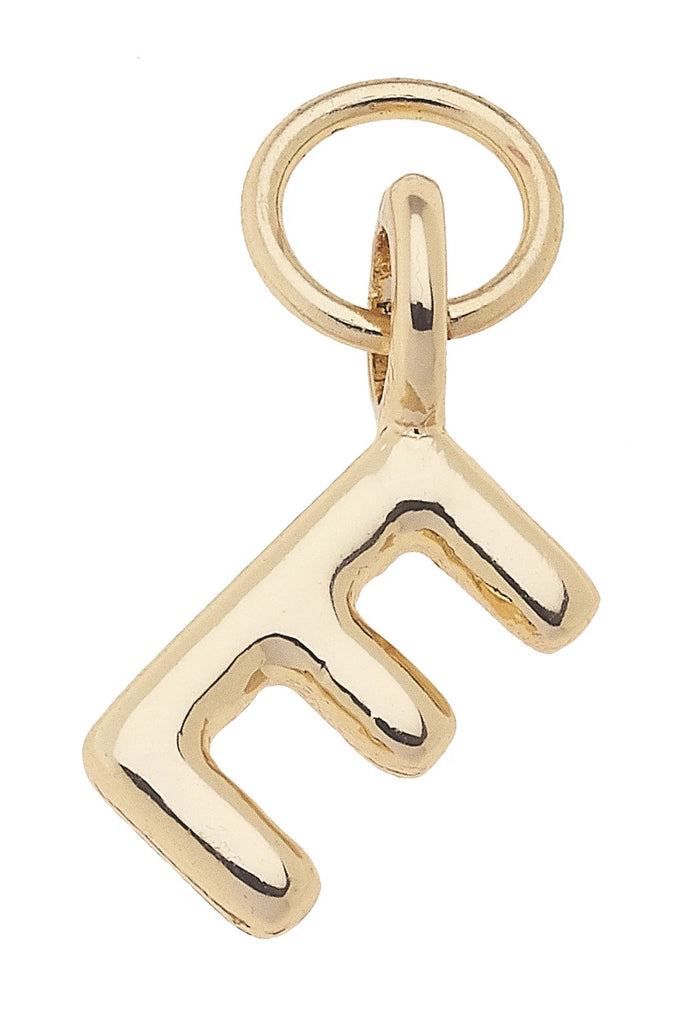 Mini Initial Charm "E" In Shiny Gold