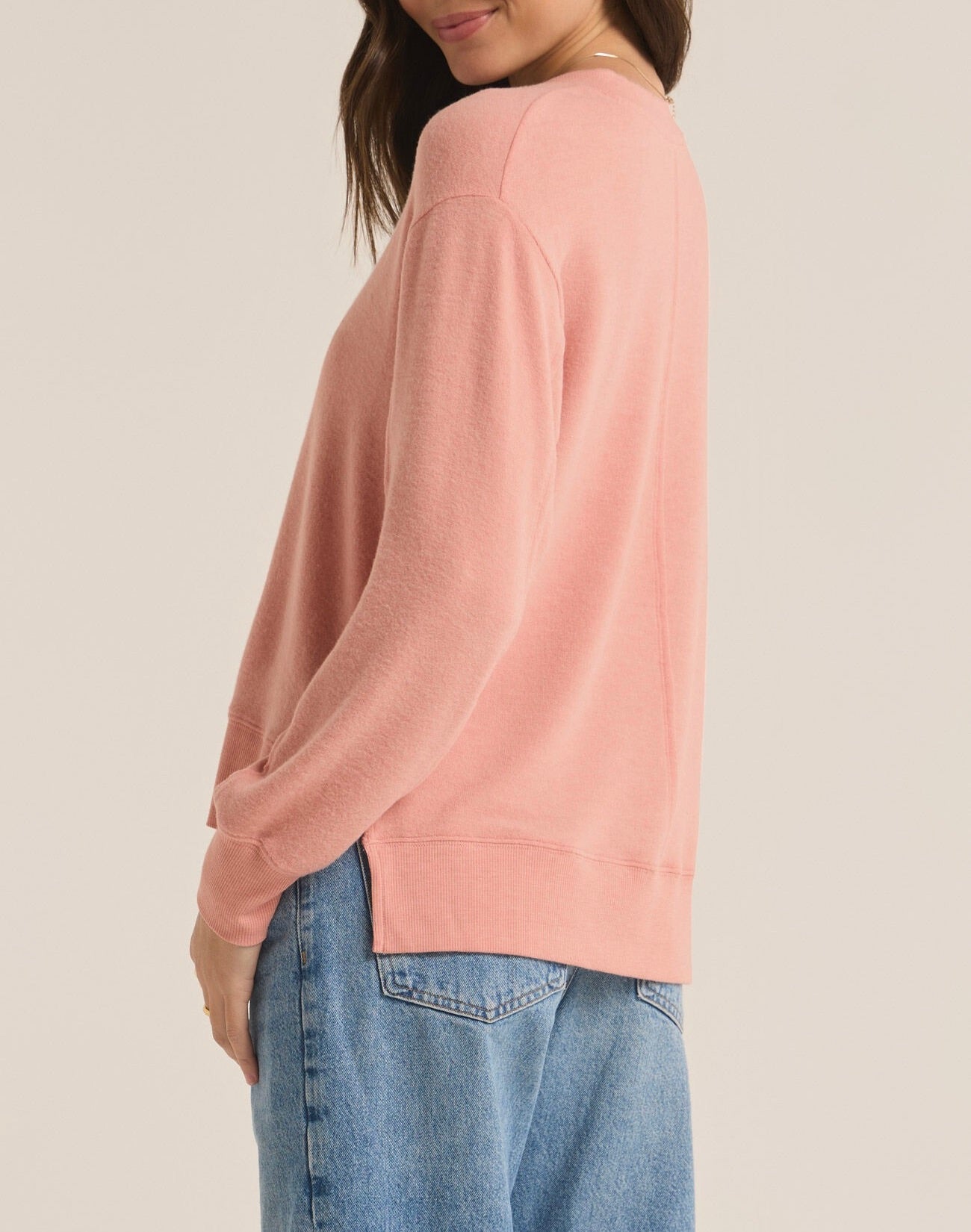 Z Supply Wilder Cloud V-Neck Top - Rose Haze