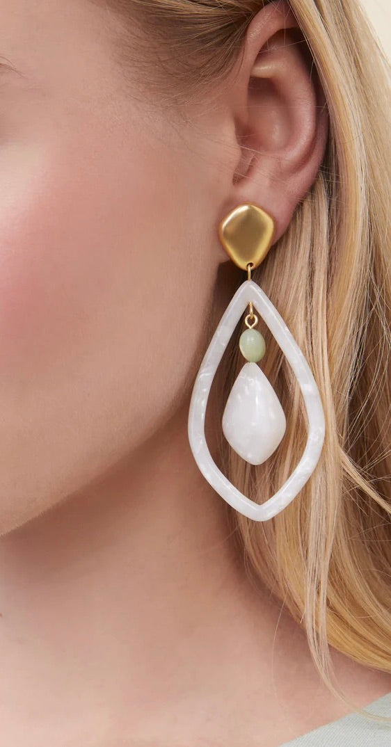 Grand Lagoon Earrings Pearlescent by Spartina 449