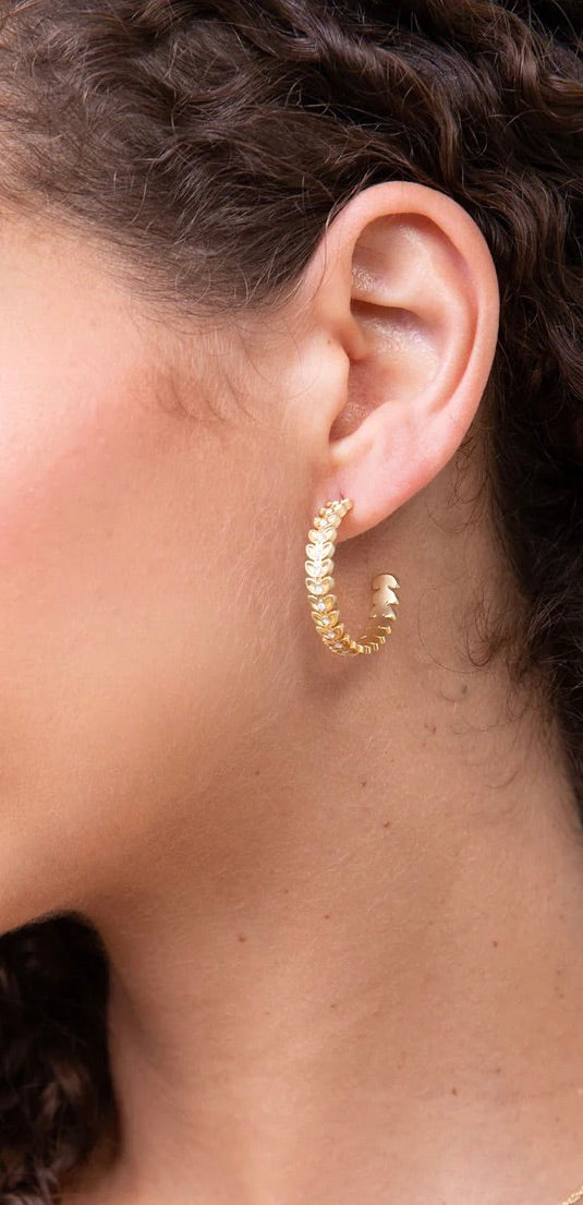 Parkwood Hoop Earrings 30mm White Opal by Spartina 449