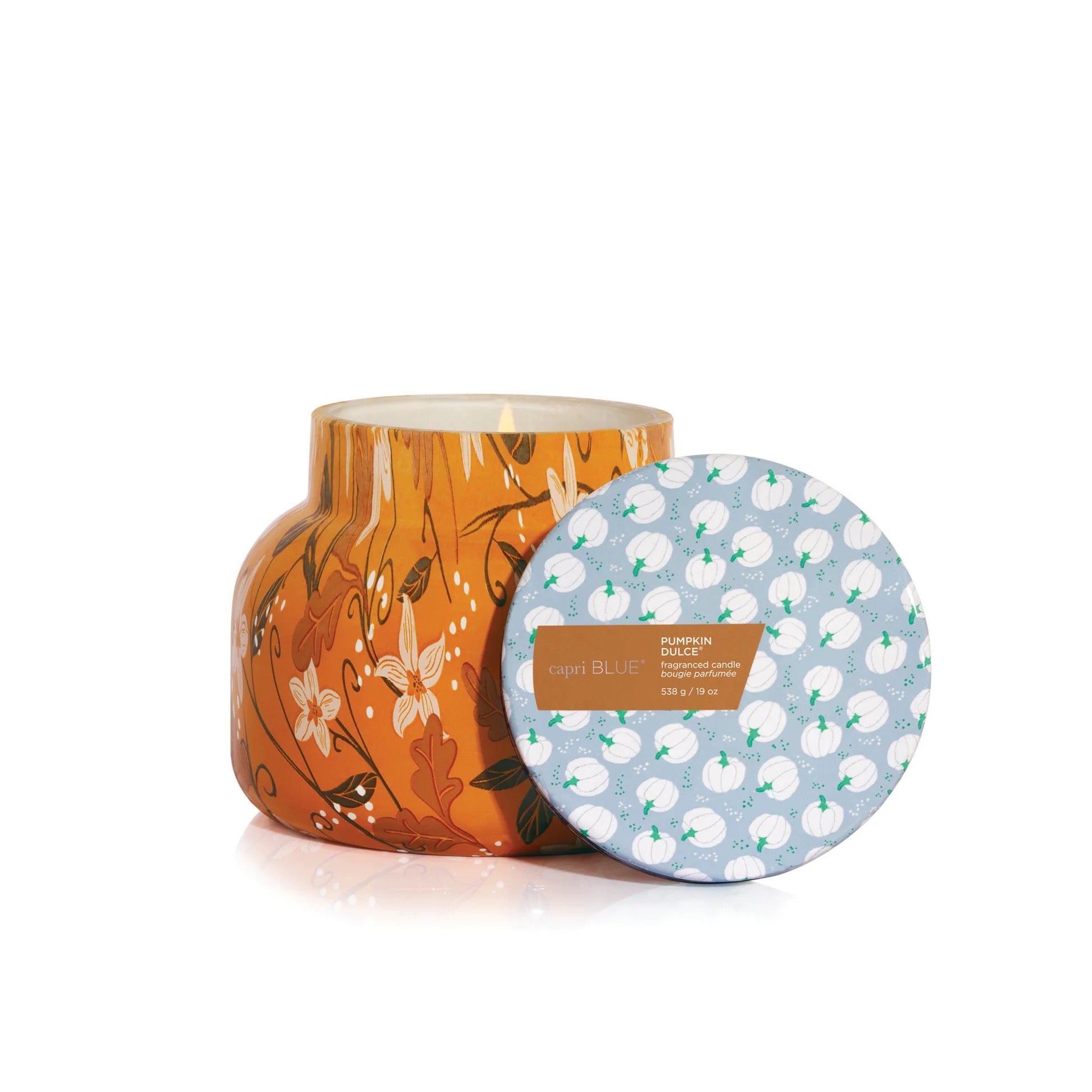 Capri Blue 19 Ounce Pattern Play Candle - Pumpkin Dulce