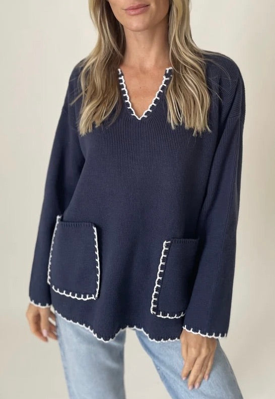 Montauk Ribbed Exposed Stitch Sweater