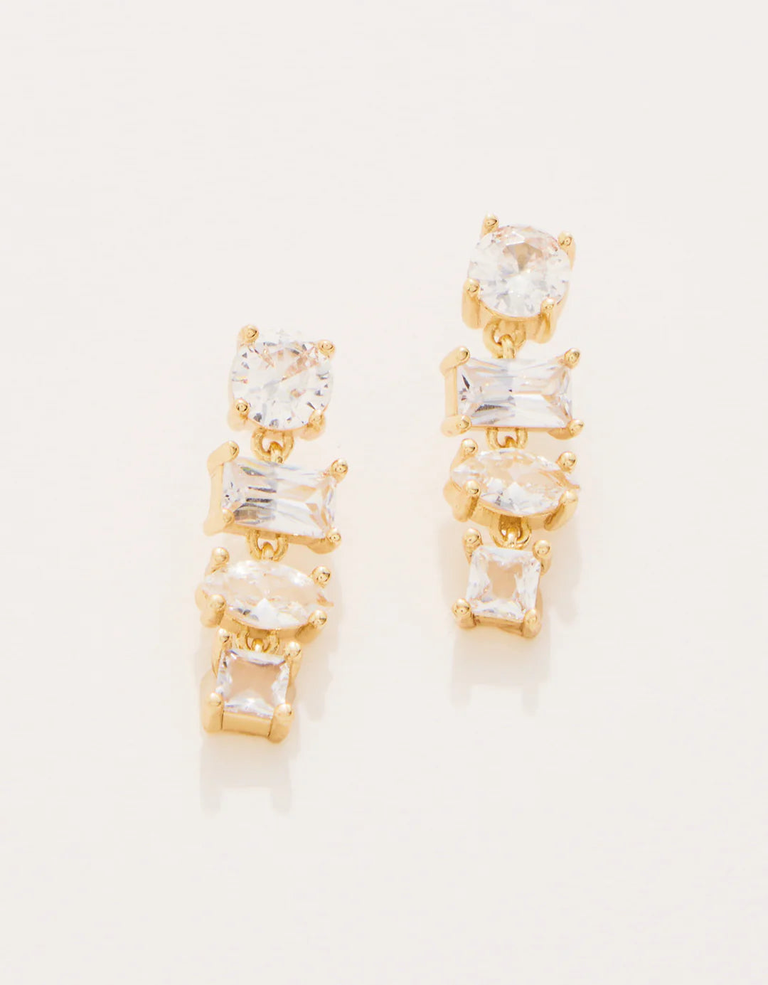 Lee Earrings Crystal Gold by Spartina 499
